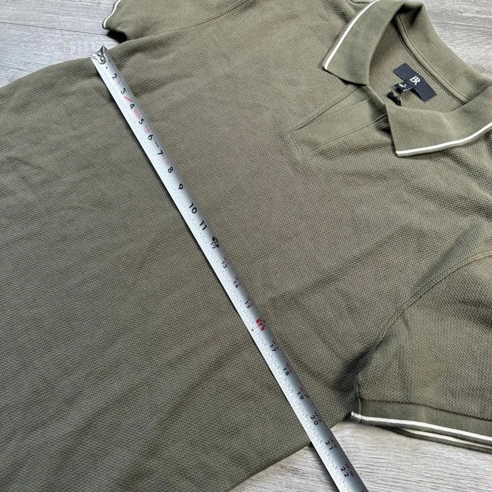 Banana Republic Olive Green Piped Polo Shirt Men's Large NWT